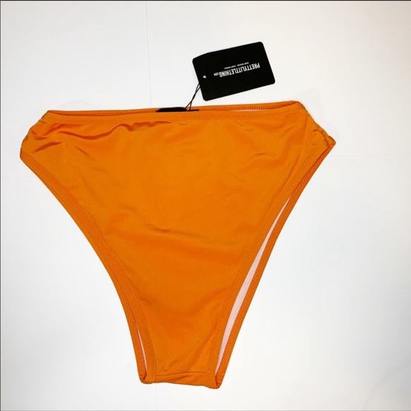 PLT NWT Orange Two Piece High Waisted Bikini - Picture 6 of 8